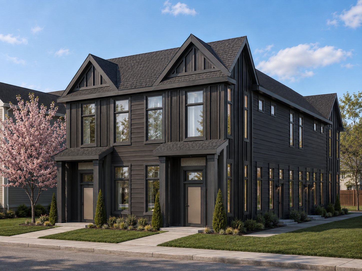 Architectural rendering of an upcoming Urbanz multifamily development