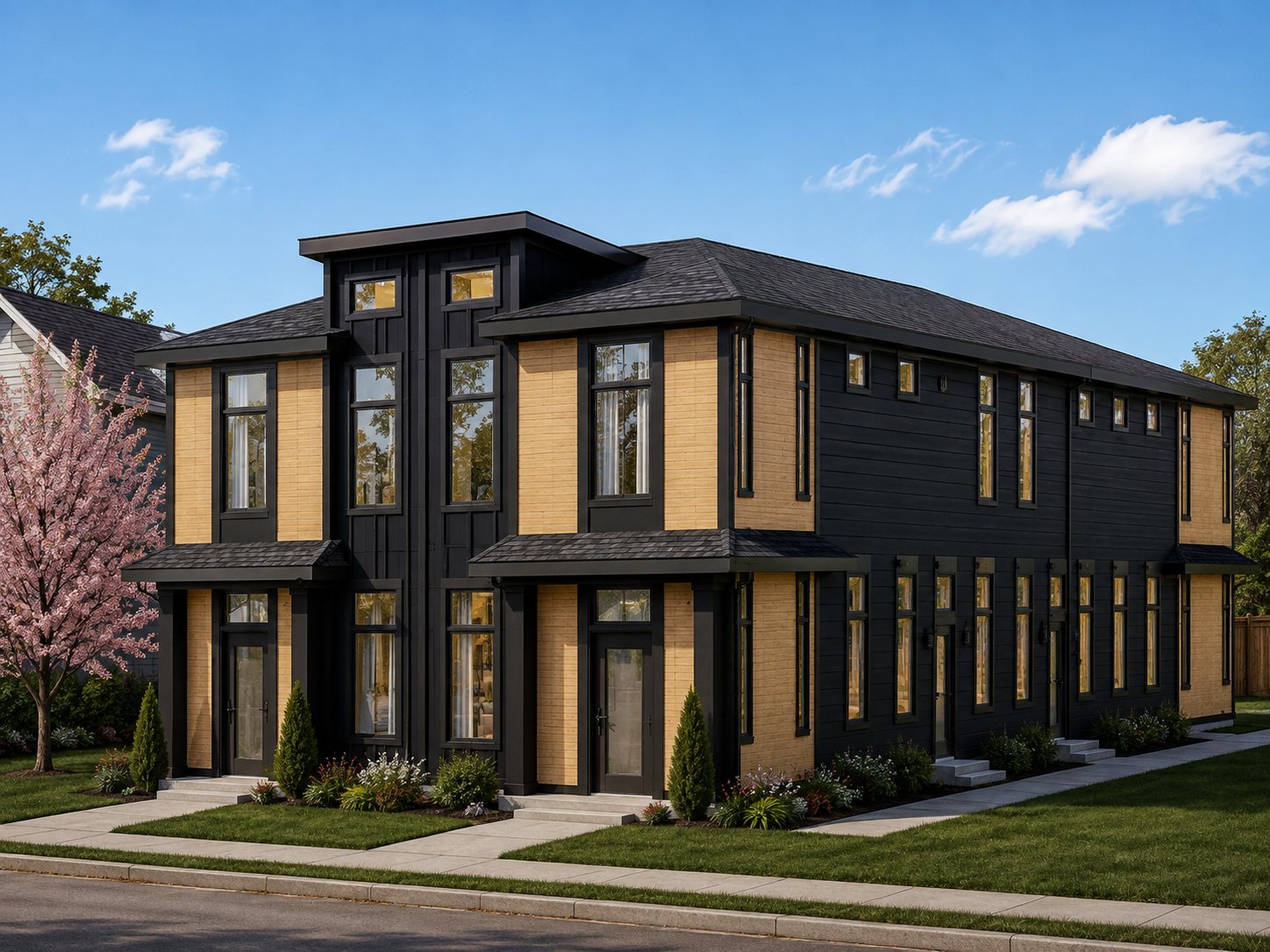 Architectural rendering of a planned Urbanz multifamily building elevation